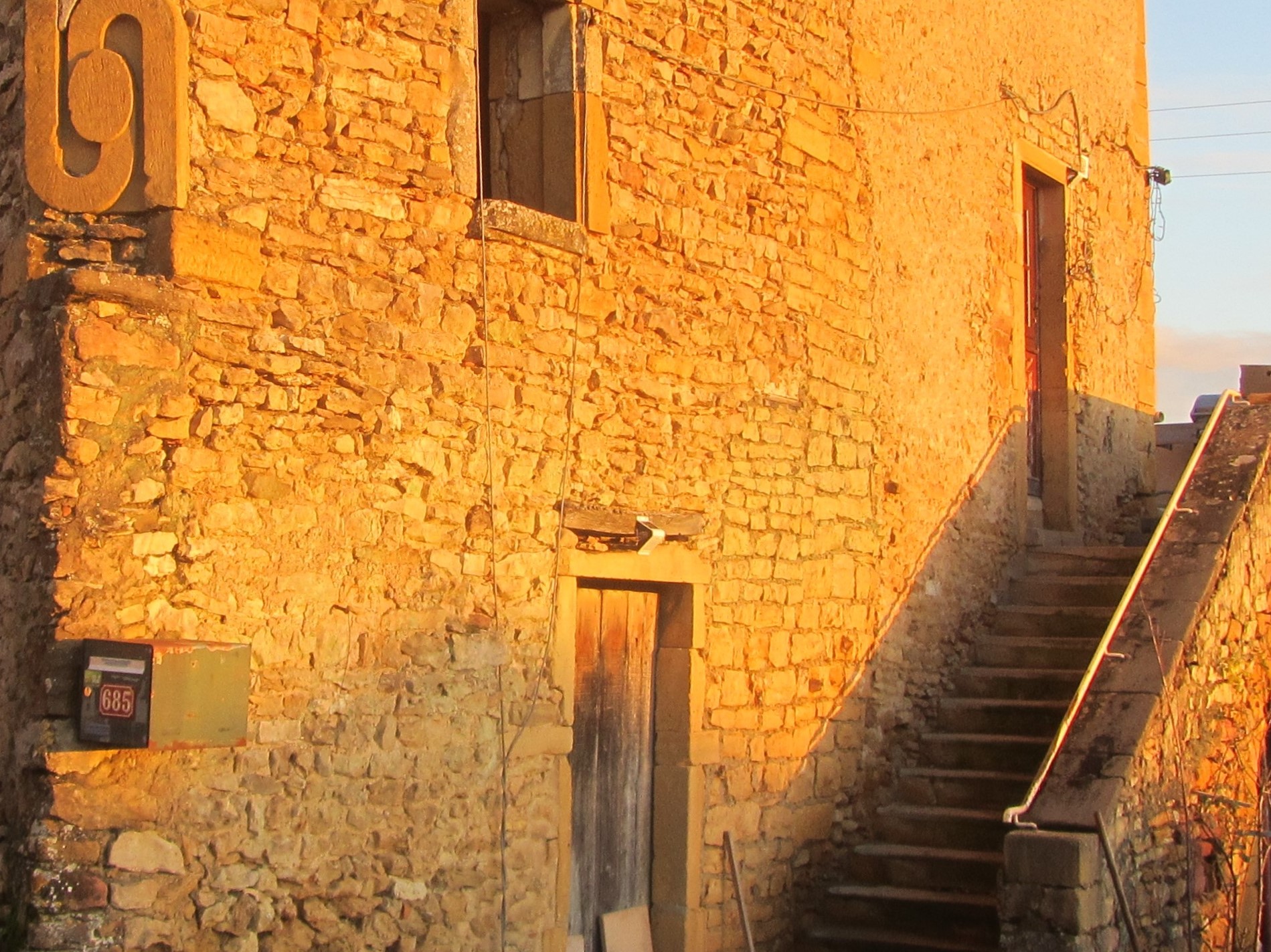 mur d'une maison agricole ancienne