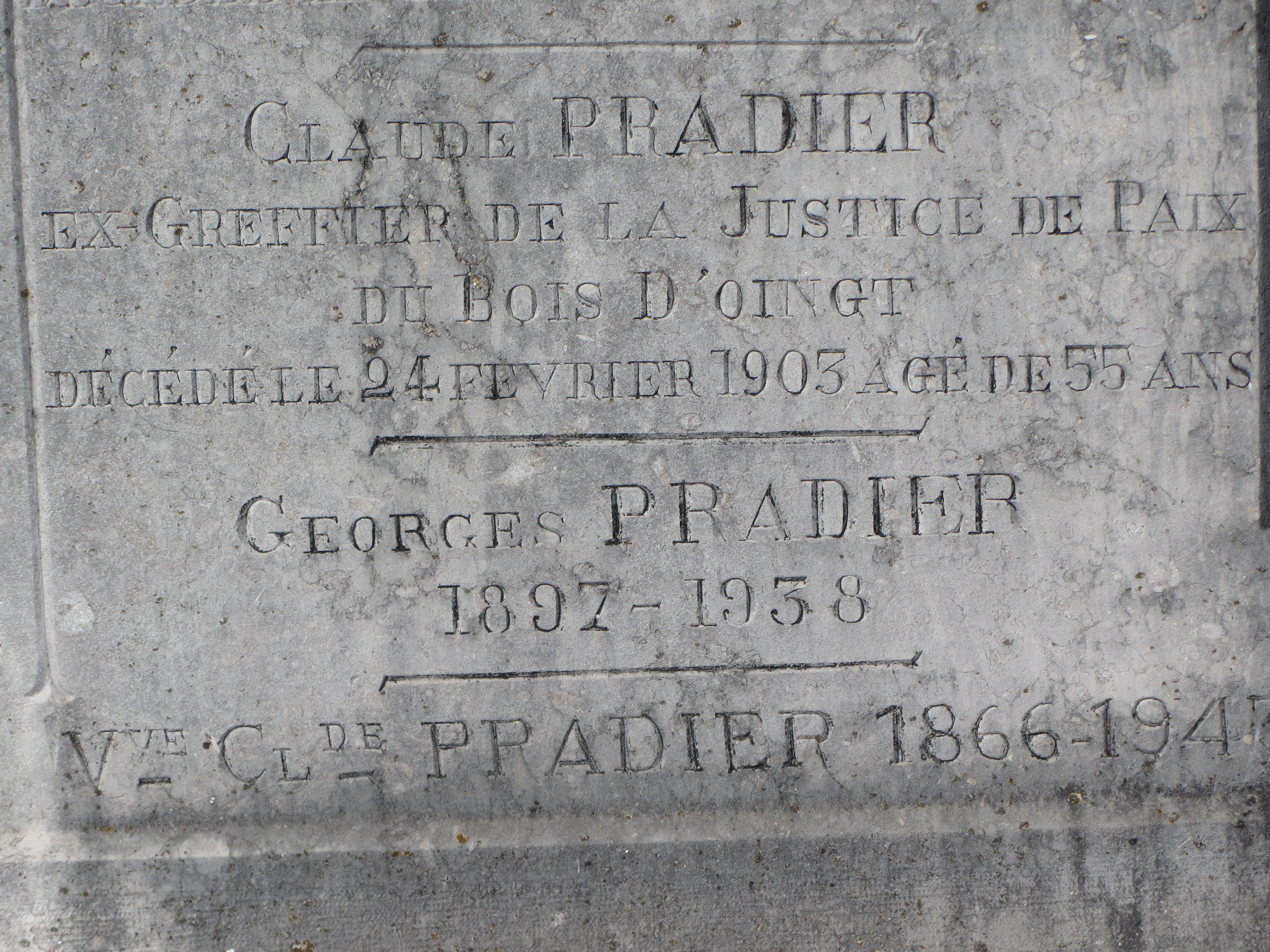 plaque d'un greffier de justice de paix