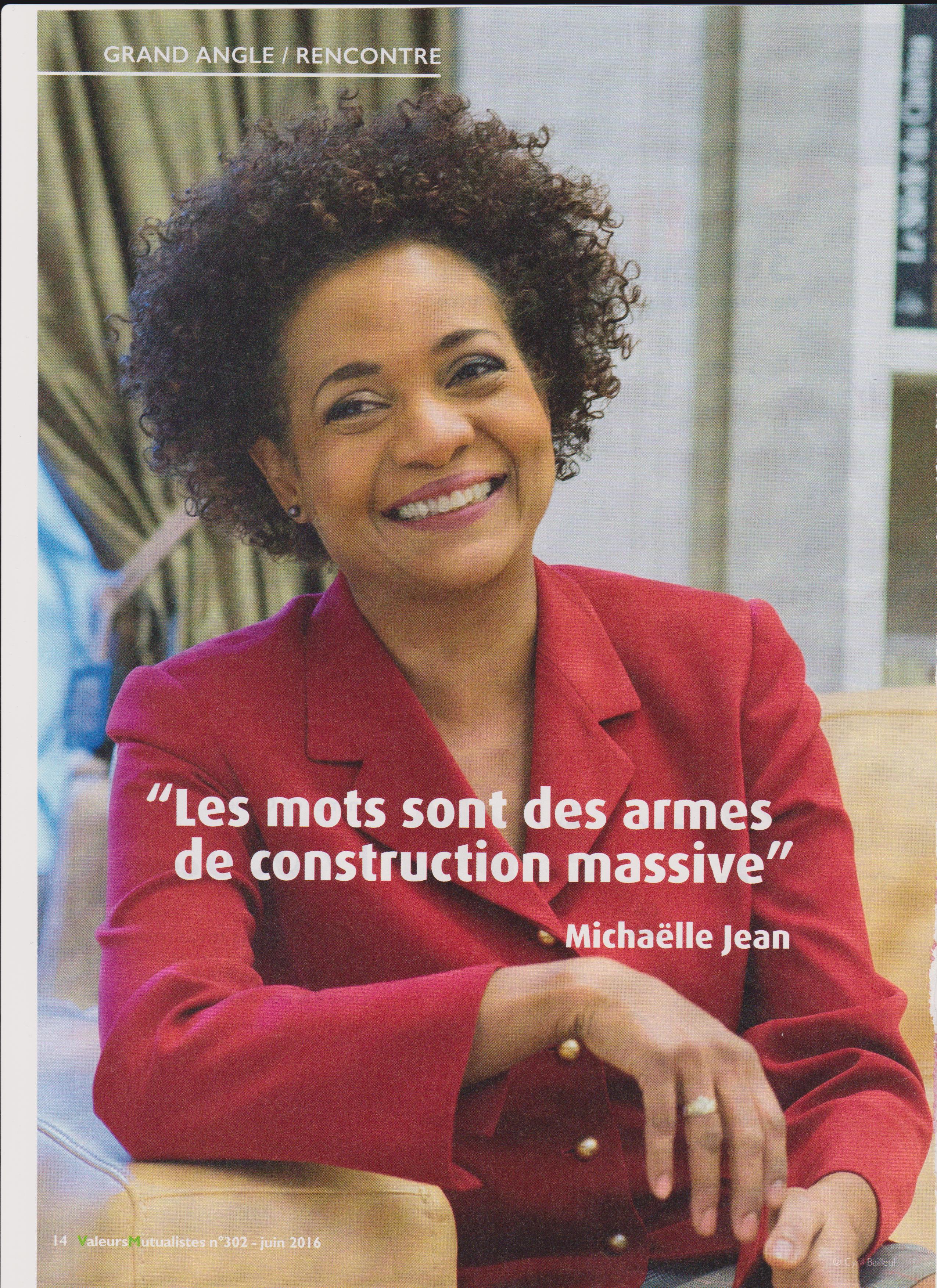 Michaëlle Jean, Valeurs mutualistes