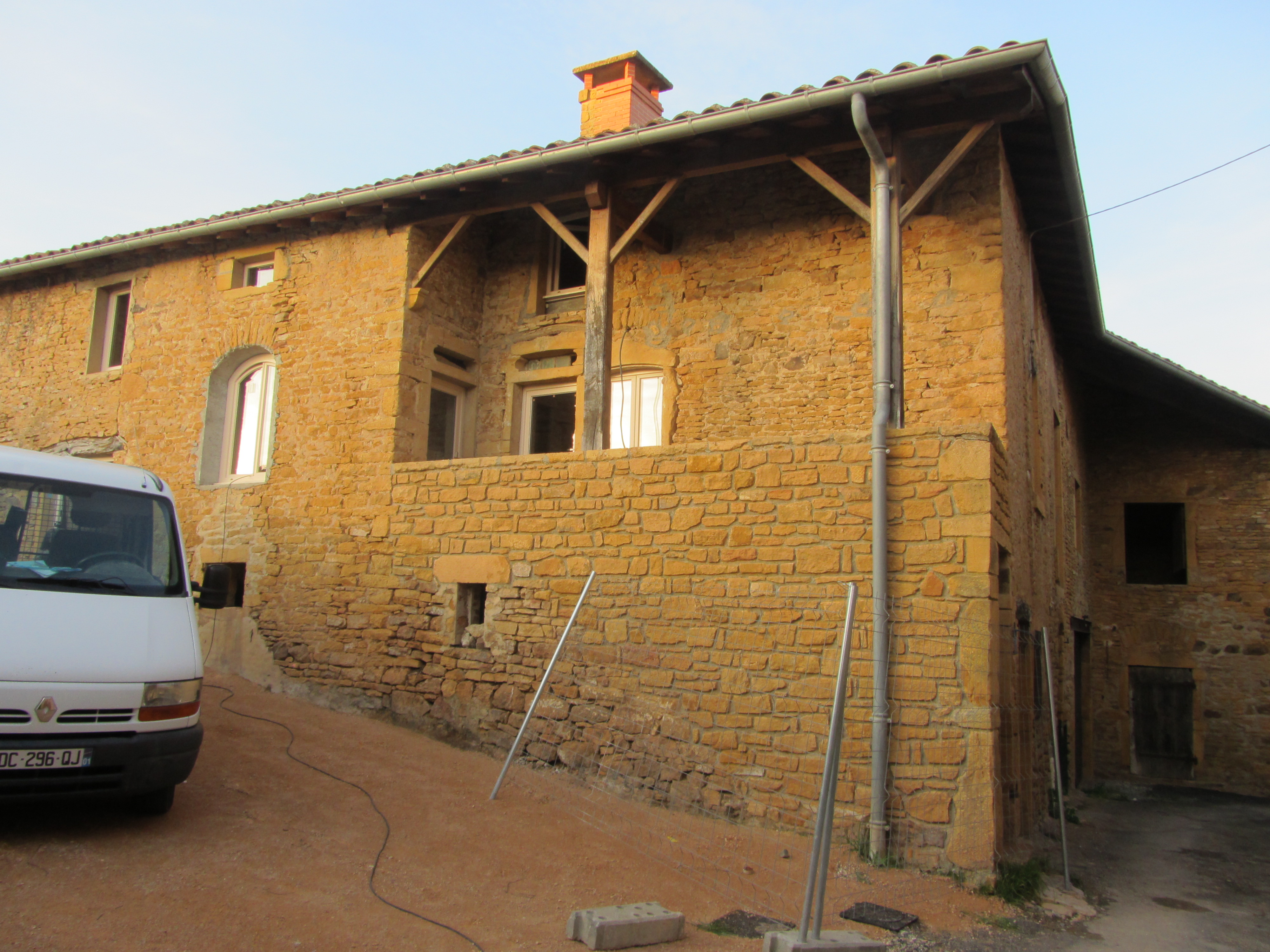 maison à galerie en travaux